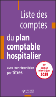 Liste des comptes du plan comptable hospitalier avec leur répartition par titres